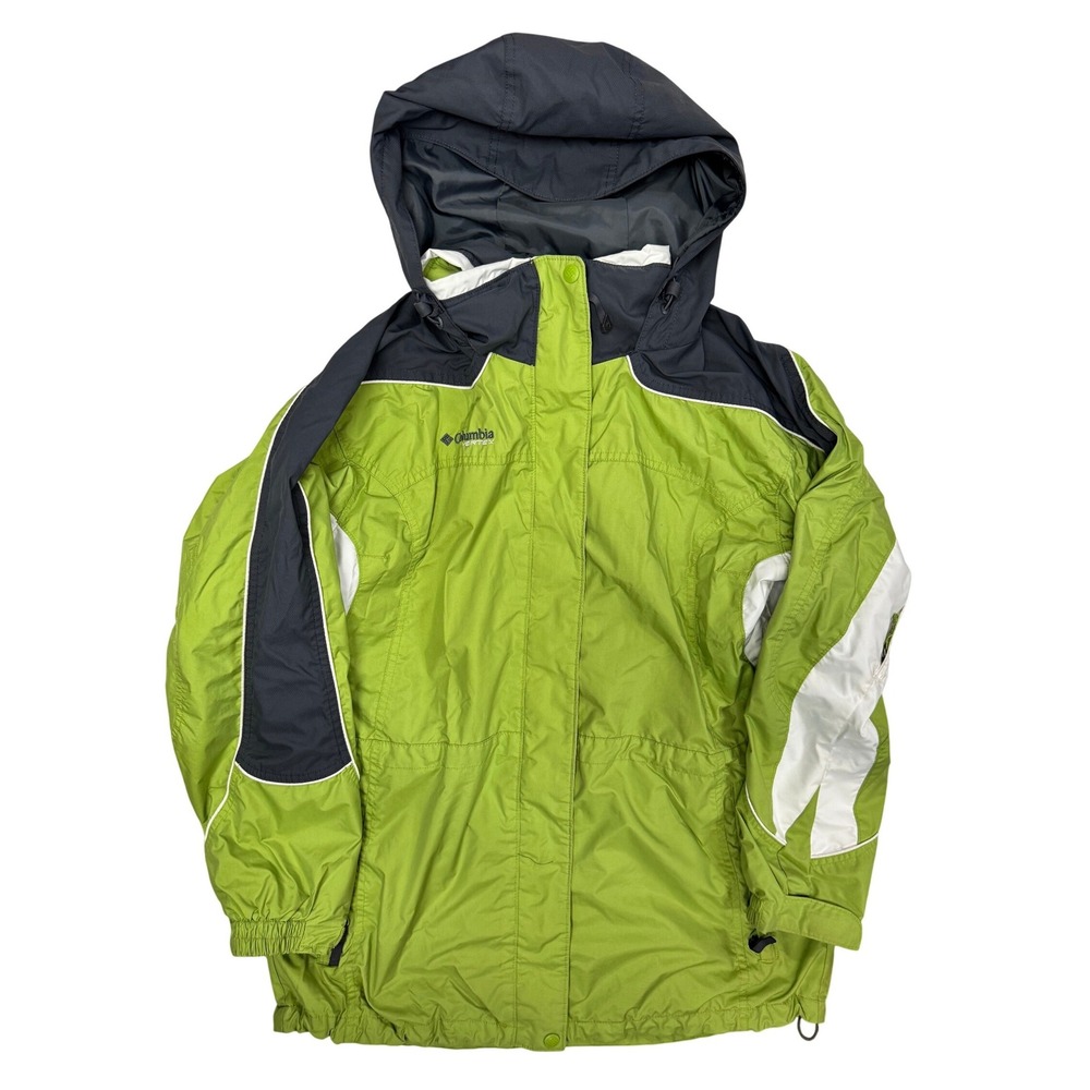 Columbia Vertex Womens‎ Interchange Hooded Jacket Lime Green Navy Blue L